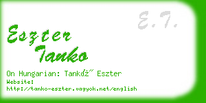 eszter tanko business card